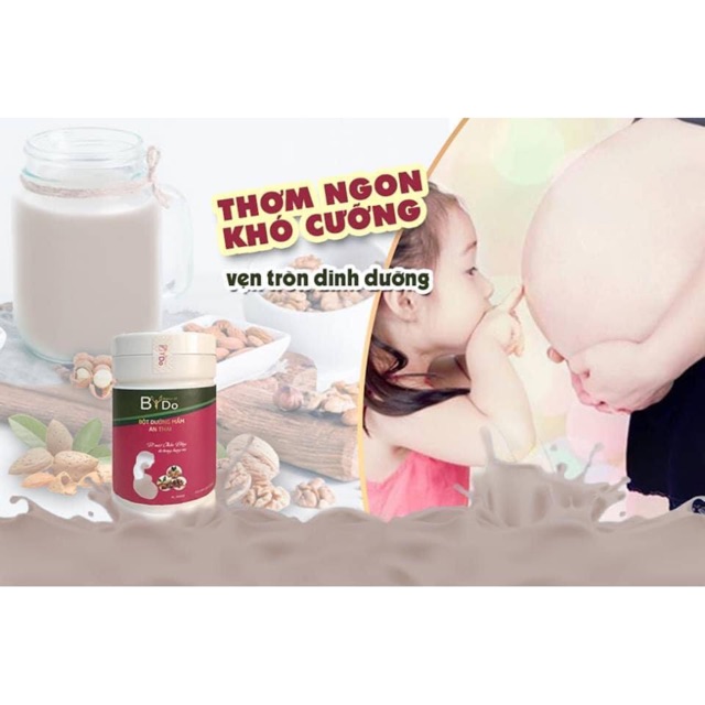 Bột ngũ cốc dưỡng mầm an thai Bido Natural 600g, Tặng Ví Dài cầm tay đẹp