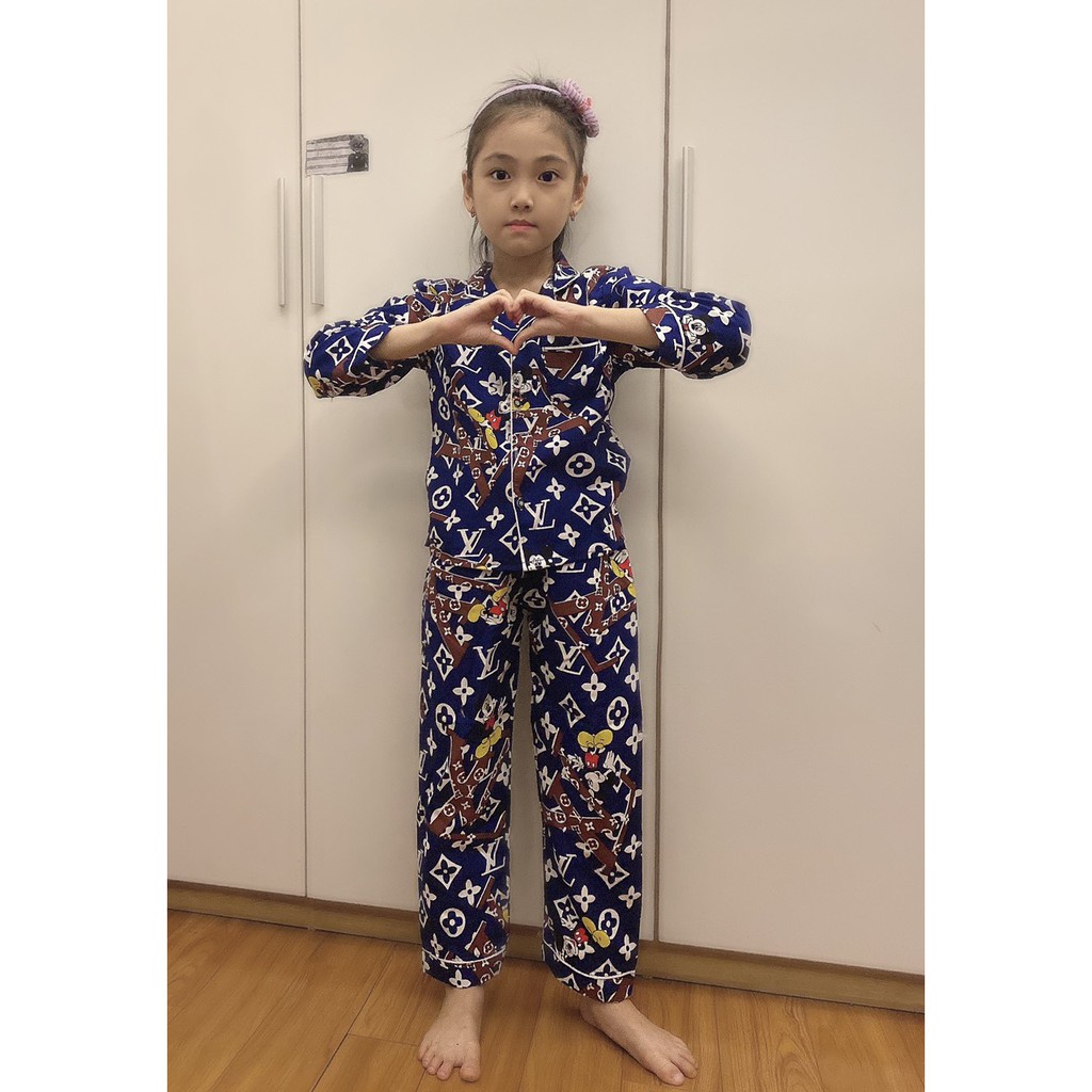 [RẺ NHẤT] Bộ pijama tay dài quần dài trẻ em vải kate thái bền đẹp được chọn mẫu