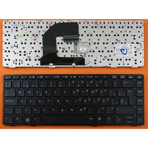 BÀN PHÍM LAPTOP HP EliteBook 6460b 6465b 8460p 8460w 8470p 8470w CÓ CHUỘT - BẢO HÀNH ĐỔI MỚI 6 THÁNG