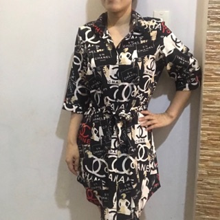 Đầm sơ mi lụa
