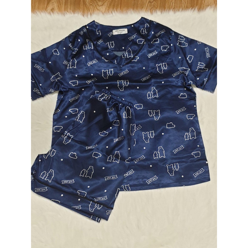 (Có video ảnh thật) Đồ ngủ phi lụa 😉 #form rộng#thoải mái#size lớn#dưới 75kg | BigBuy360 - bigbuy360.vn