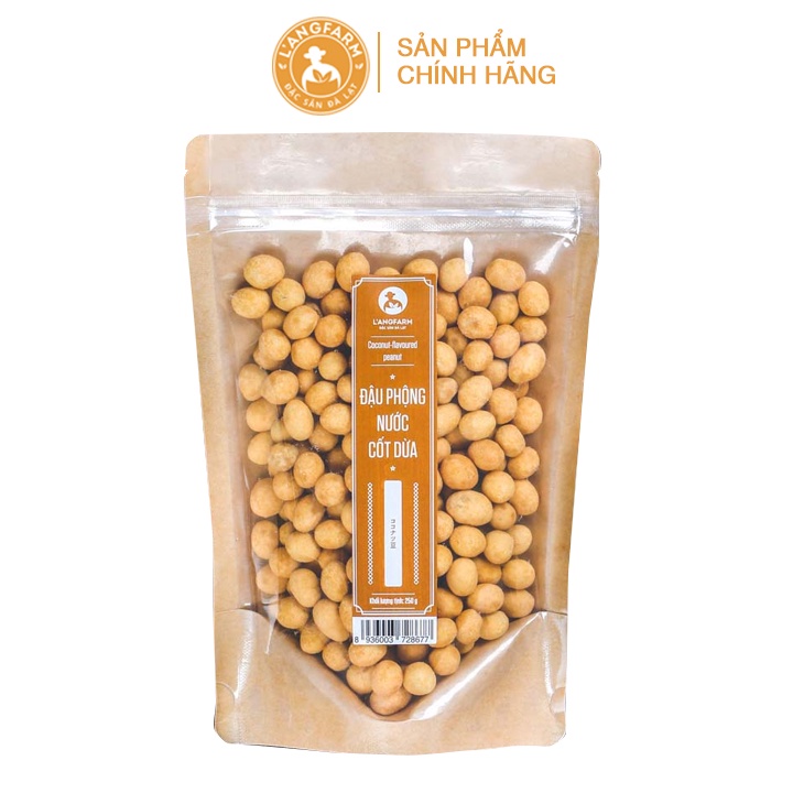 Đậu phộng nước cốt dừa, 250g, hũ, mẫu nắp nhôm, Nguyên liệu tuyển lựa, hương vị đậm đà, ăn là ghiền