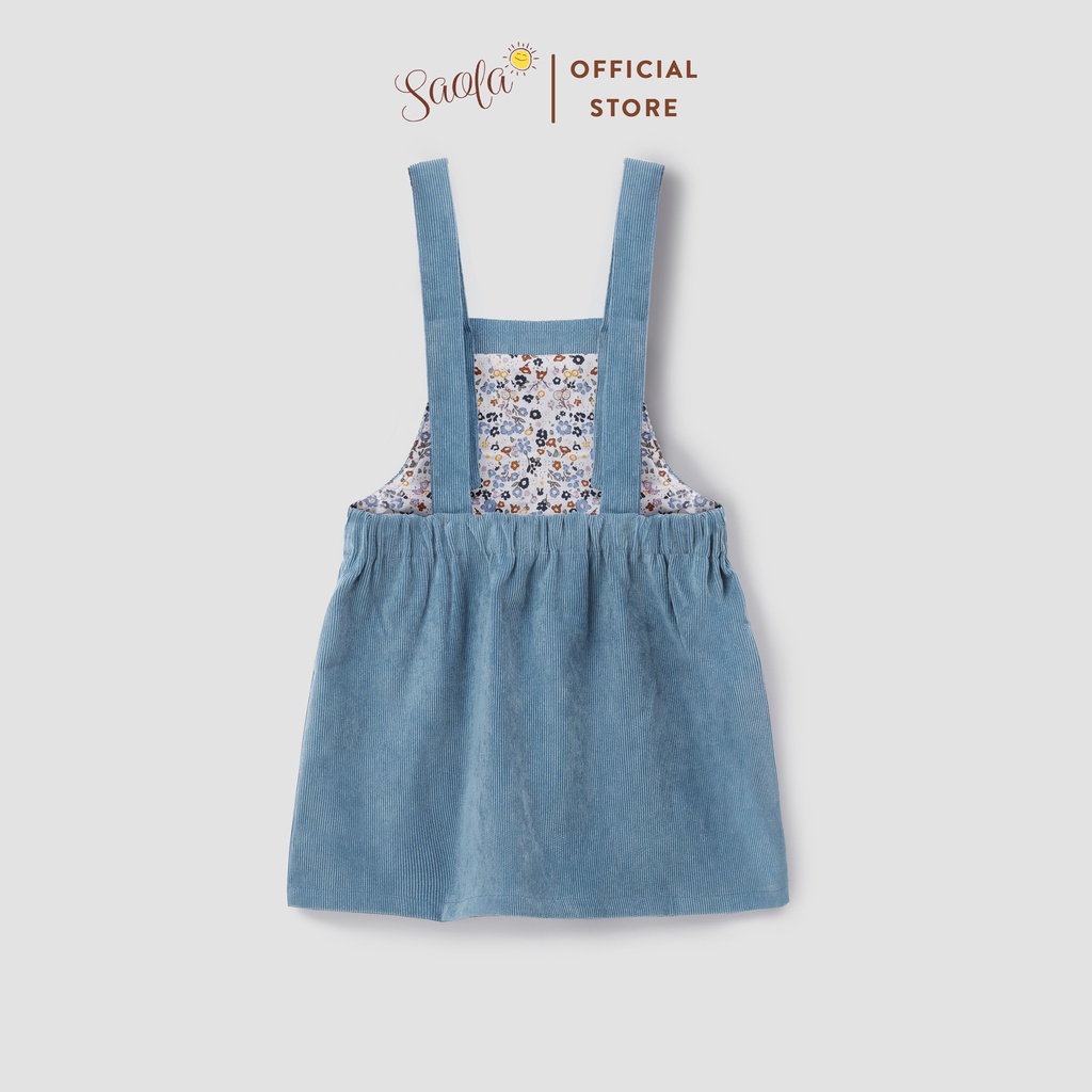 Chân Váy Yếm Bé Gái Phong Cách Hàn Quốc Dễ Thương Chất Liệu Vải Nhung Cao Cấp - JAXINE PINAFORE- SCD002 - SAOLA CLOTHING