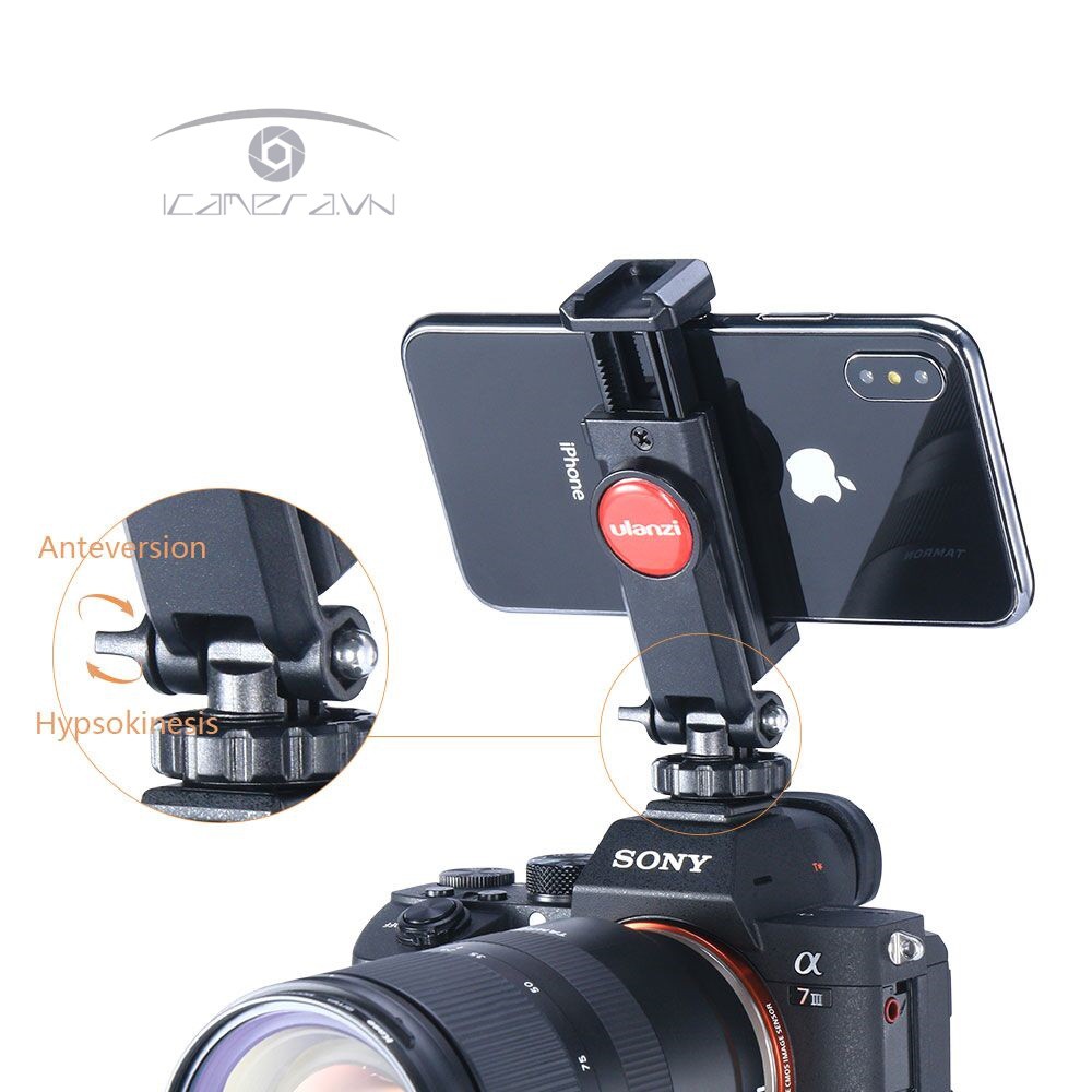 GÁ KẸP ĐIỆN THOẠI ULANZI ST-06 dùng kẹp smartphone lên tripod, chân máy quay