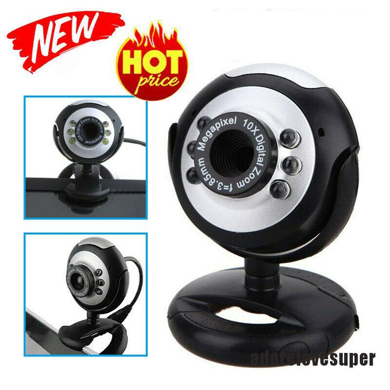 Webcam 6 Led Usb 2.0 Xp, Vista, Windows 7 10 Skype,Y Sahoo