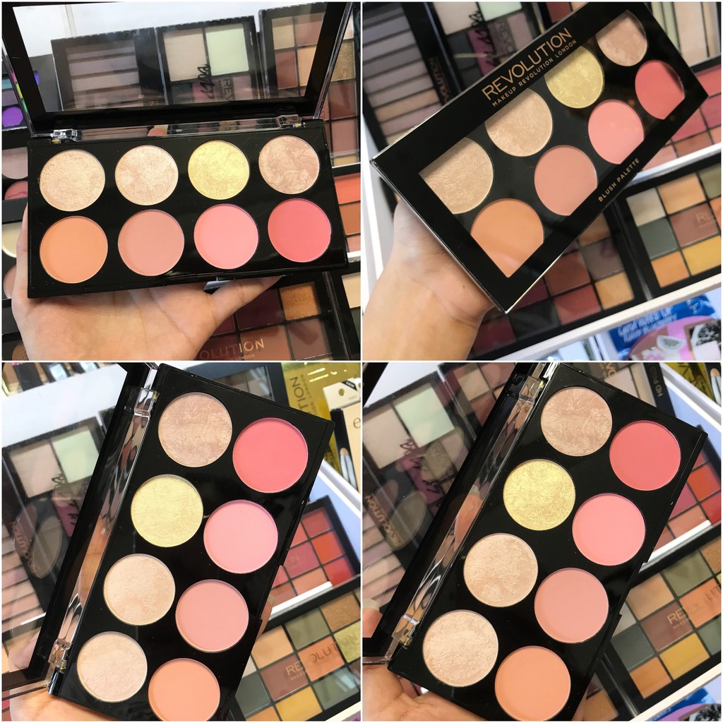 Bảng 3 in 1 phấn má/highlight/ tạo khối Makeup Revolution Ultra Blush Palette (Bill Anh) - Goddess | BigBuy360 - bigbuy360.vn