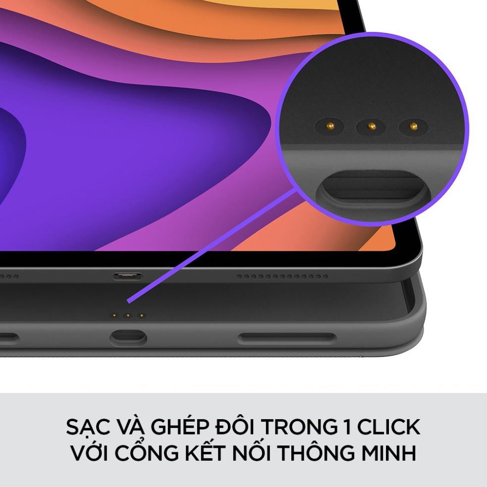 Bao da kèm bàn phím Logitech Folio Touch dành cho iPad Air 4  - Hàng Chính hãng