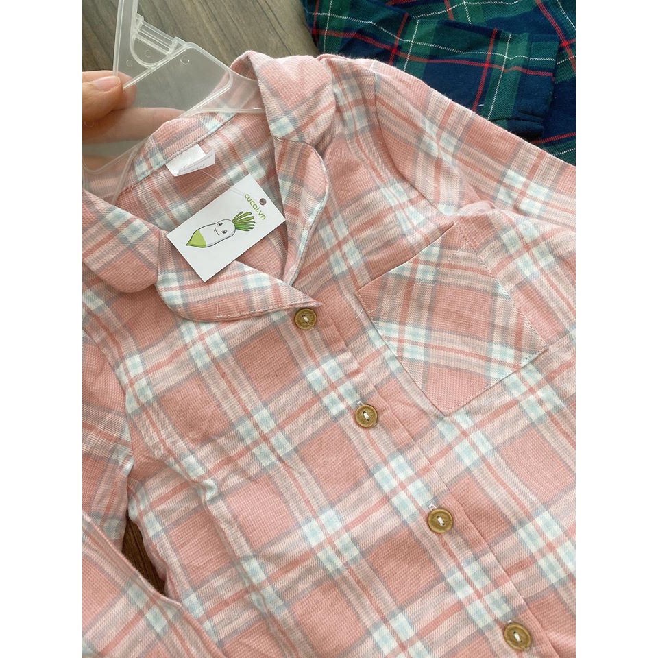 [IB CHỌN MÀU] BOD38  Pyjama thô kẻ Alfonso