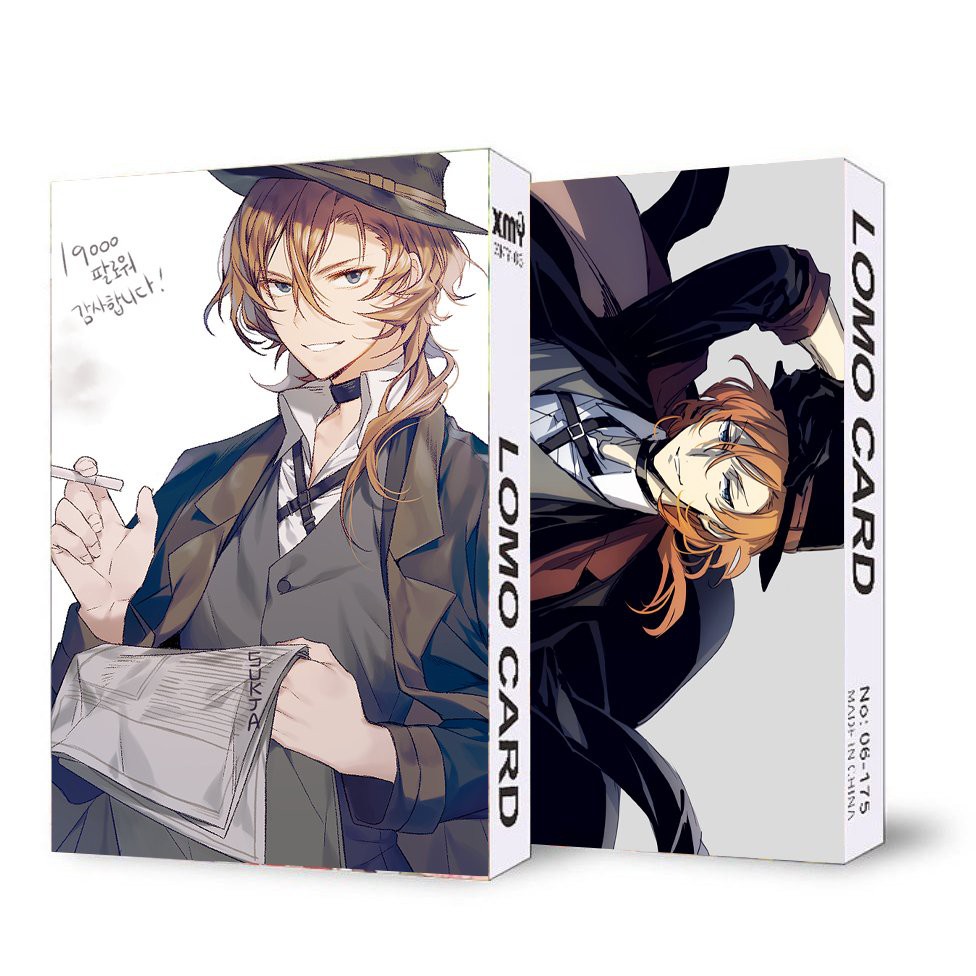 Ảnh lomo IN HÌNH nhân vật BUNGOU STRAY DOGS Văn Hào Lưu Lạc anime chibi 30 tấm