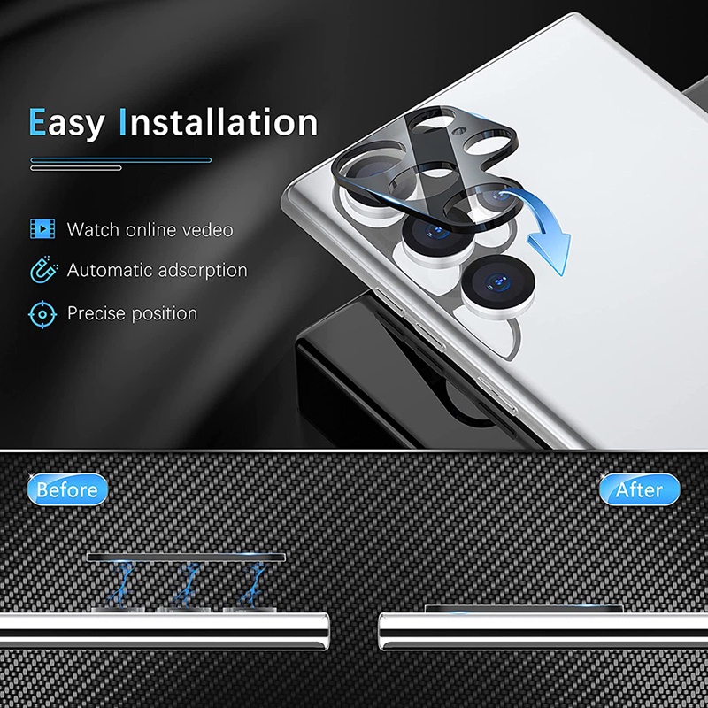 Miếng Dán Bảo Vệ Camera Sau Điện Thoại Samsung Galaxy s22 Ultra,s22+,s22 Bằng Hợp Kim Nhôm