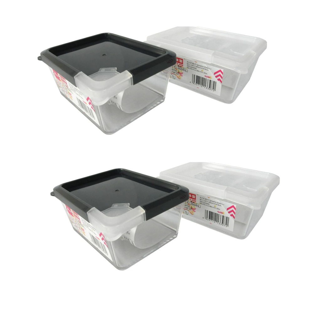 Daiso Hộp Nhựa Đựng Thực Phẩm 260Ml 11.1X8.6X4.9Cm Plastic Container -260Ml - 8.79Fl Oz-