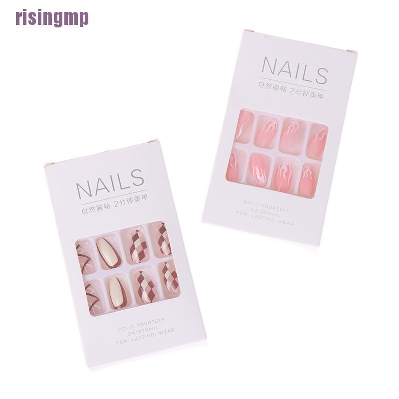 Hộp 24 Móng Tay Giả Trang Trí Nghệ Thuật