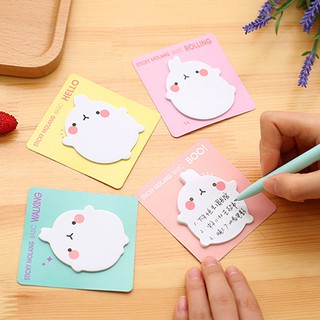 Giấy ghi chú dán tường note hình molang 1 sấp