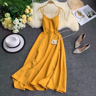 Oder đầm 2 dây cao cấp qc