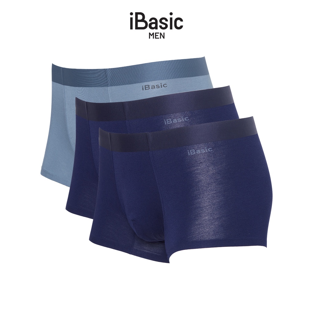 Combo 3 quần lót nam không đường may bonding trunk iBasic PANM104