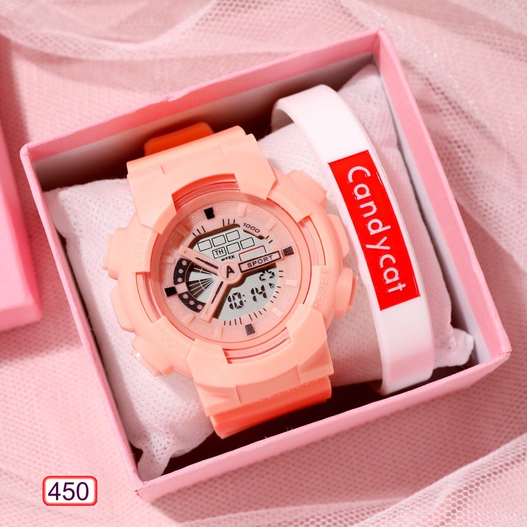 Đồng Hồ Thể Thao Nam Nữ Sport 450 Mặt Điện Tử Thời Trang Hot Trend - Hazo