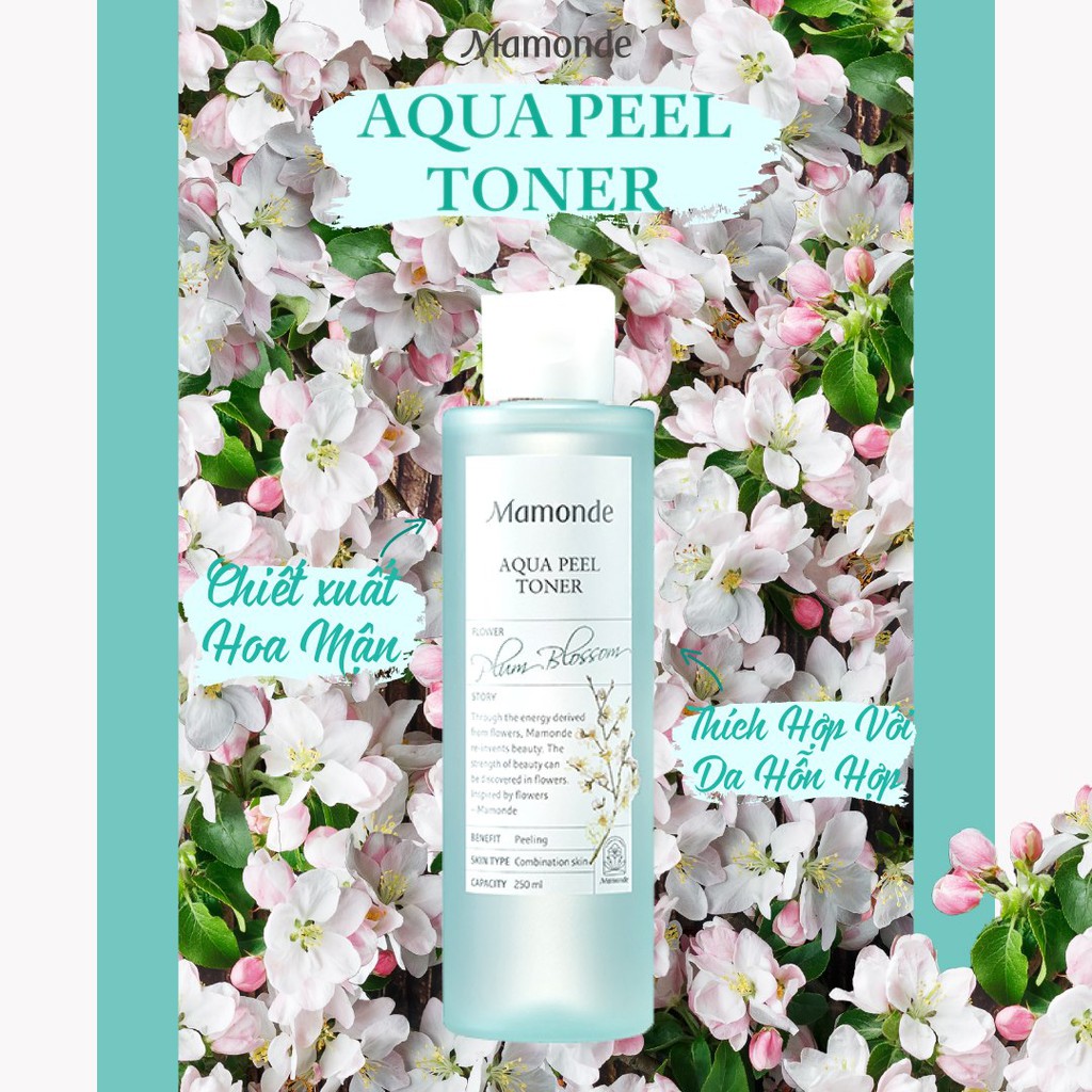 Mamonde - Nước Cân Bằng Mamonde Loại Bỏ Da Chết Cho Da Hỗn Hợp 250ml Aqua Peel Toner