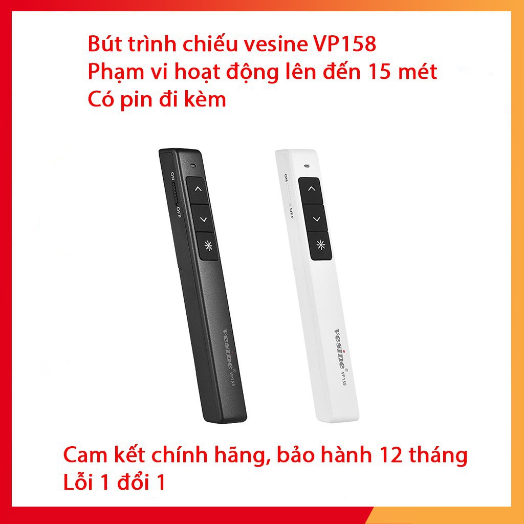 Bút trình chiếu Vesine VP158 - Hỗ trợ giảng dậy cực tốt - Bảo hành 12 tháng - Cam kết lỗi 1 đổi 1