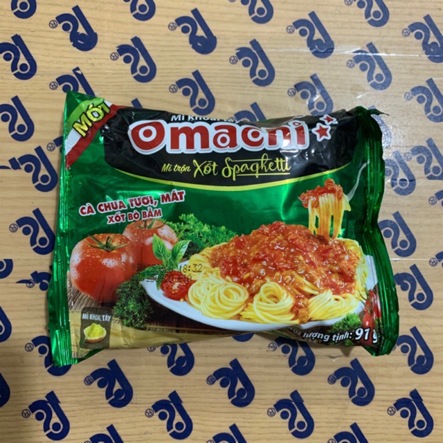 Sét 5 gói mì trộn Omachi Xốt Spaghetti , gói 91g