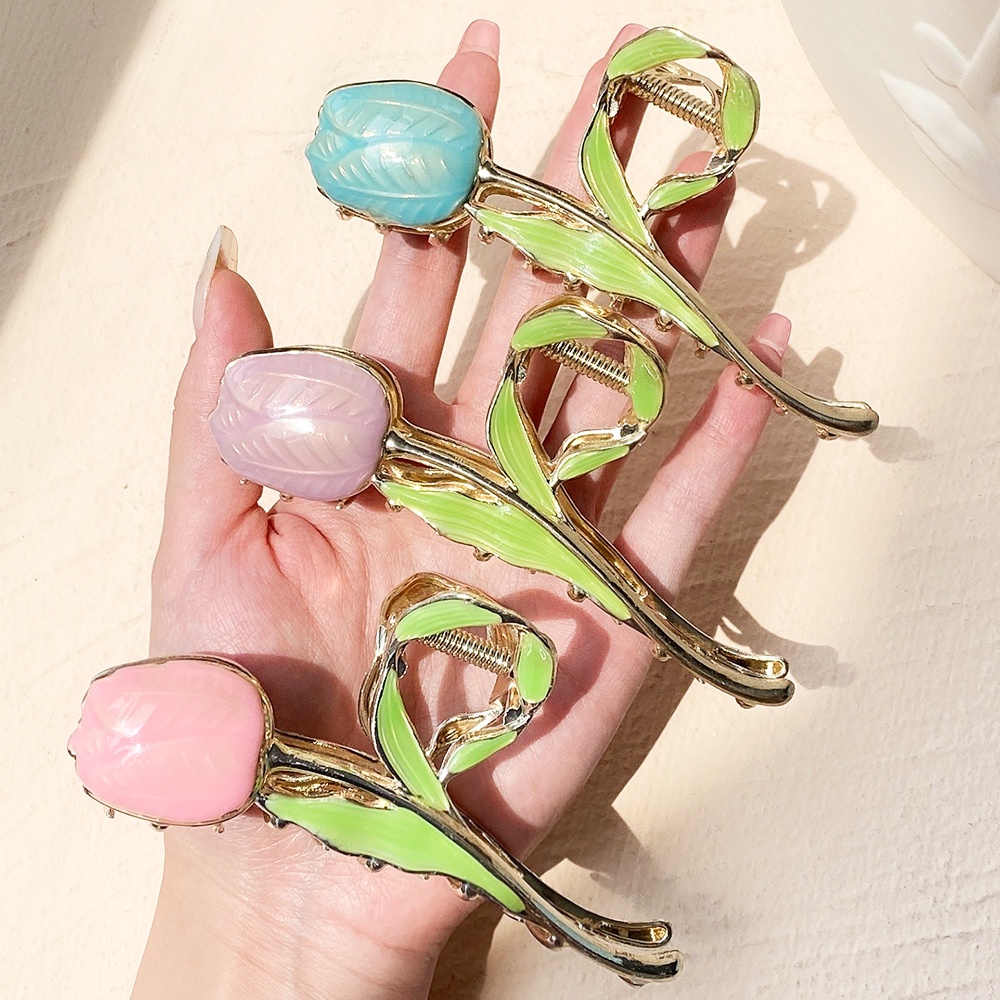 RainBow Bows 1 Kẹp Tóc Kim Loại Hình Bông Hoa Phong Cách Hàn Quốc Thời Trang Dành Cho Nữ