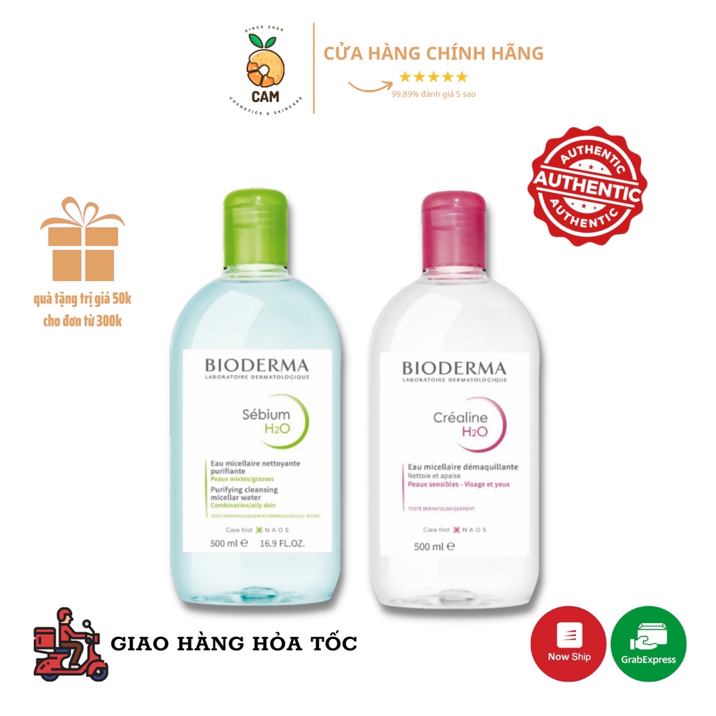 Nước Tẩy Trang Bioderma Crealine/Sebium H2O 100 - 500ML