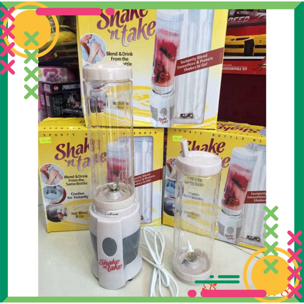 [FREE SHIP] Máy xay sinh tố Shake n take 2 cối