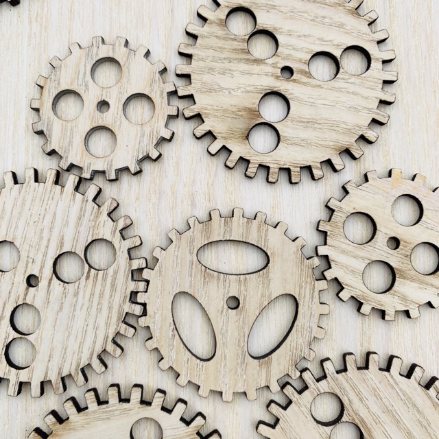 Phụ Kiện Làm Bảng Bận Rộn|Bộ Đồng Hồ Gỗ, Bánh Răng Và Mê Cung Ô Tô, Tự Làm Đồ Chơi Cho Bé