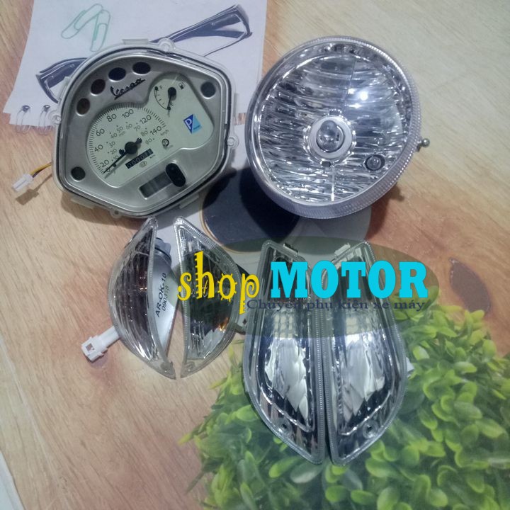 [CẦN GÌ CŨNG CÓ] Đồng hồ cơ - Pha đèn trước (kèm bóng) - Cụm đèn xi nhan Trước/Sau cho xe Vespa