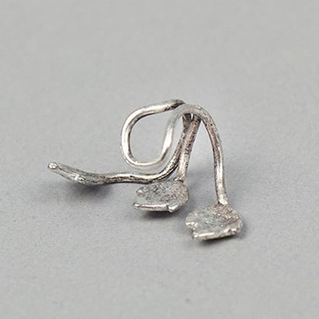 Khuyên vành tai tạo hình chiếc lá đơn giản phong cách vintage thời trang cho nữ