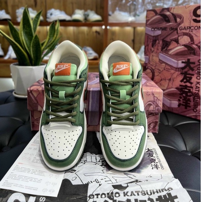 Giày Sneaker SB Dunk Xanh Rêu Cam|Sb Otomo Green Orange