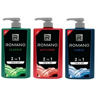 Romano - Tắm gội 2in1 Classic/Attitude/Force 650g