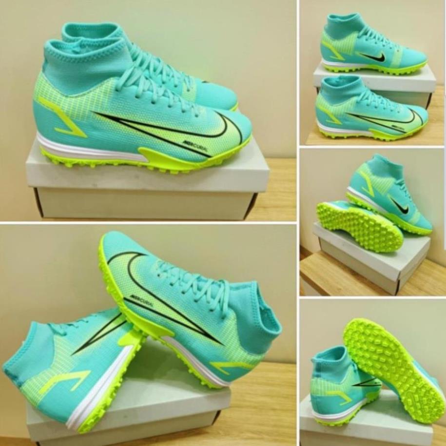 Giày đá bóng Mercurial Vapor 14 Academy cao cổ màu xanh đế TF giày đá banh cỏ nhân tạo %$ii I '' ^$$ {.