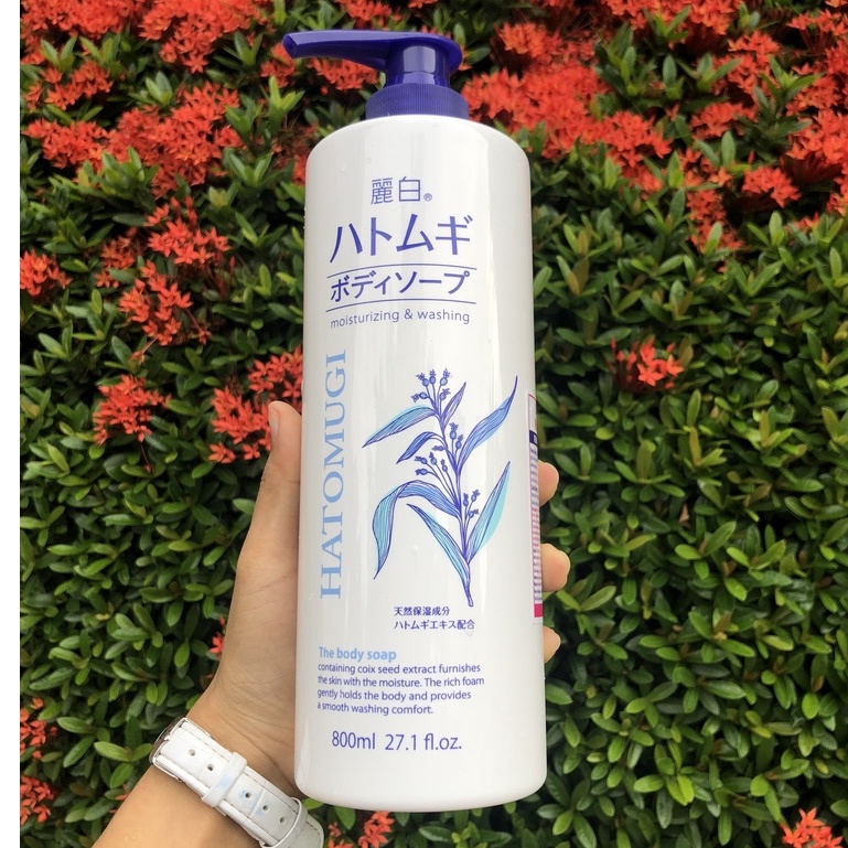 Sữa Tắm Ý Dĩ Hatomugi Moisturizing Washing  800ml Nhật Bản