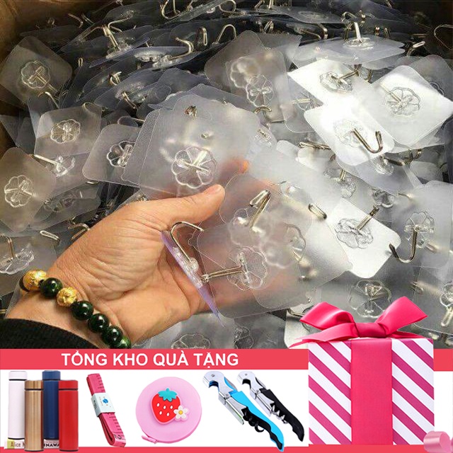 Móc Dán Tường Treo Đồ Trong Suốt T10 - Móc Dính Cường Lực Thần Thánh Gắn Siêu Dính Đa Năng - 6X6Cm