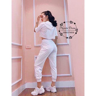 SÉT BỘ ÁO CROPTOP CÓ NÓN