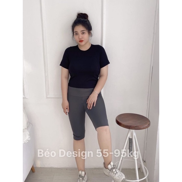Áo bigsize nữ Béo Design Áo gym cổ tròn 51kg đến 95kg