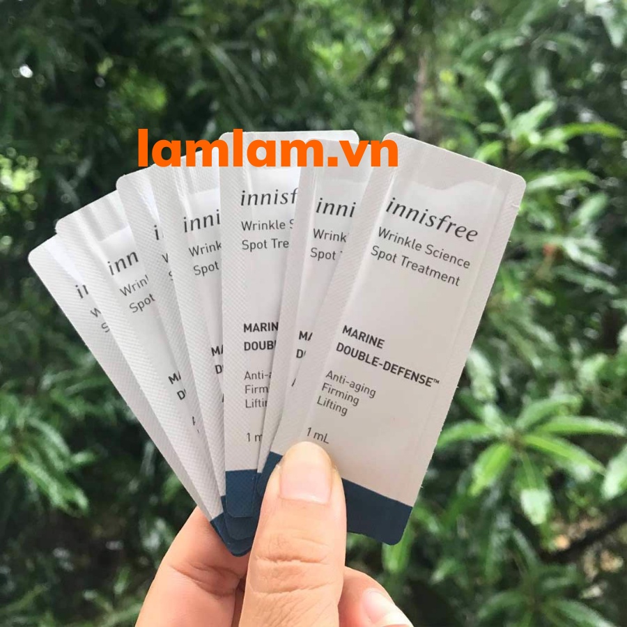 Sample Tinh chất giảm nếp nhăn Innisfree Wrinkle Science Spot Treatment 1ml