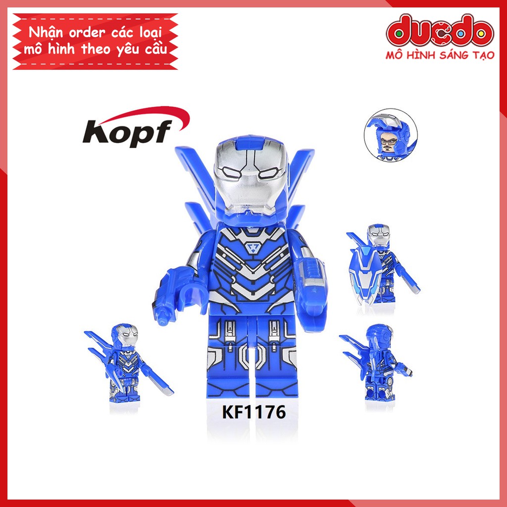 Minifigures siêu anh hùng Iron Man full giáp - Đồ chơi Lắp ghép Xếp hình Mô hình Mini EndGame Kopf KF6093