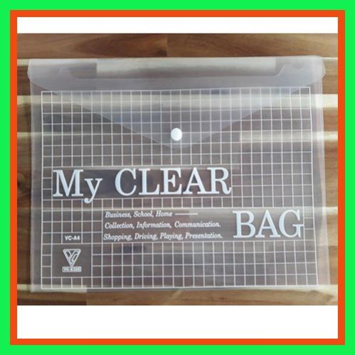 LẺ Bìa Nút A4/F4 My Clear- Bìa Sơ Mi L1-Bìa nhựa đựng hồ sơ