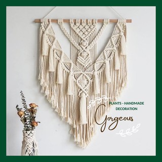 - Mành treo Rèm treo tường Macrame 50*80cm trang trí decor phòng vintage