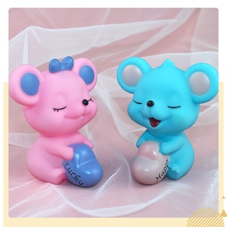 con vật trang trí bánh [FREESHIP❤️] Cặp chuột Lucky - Happy - phụ kiện trang trí bánh