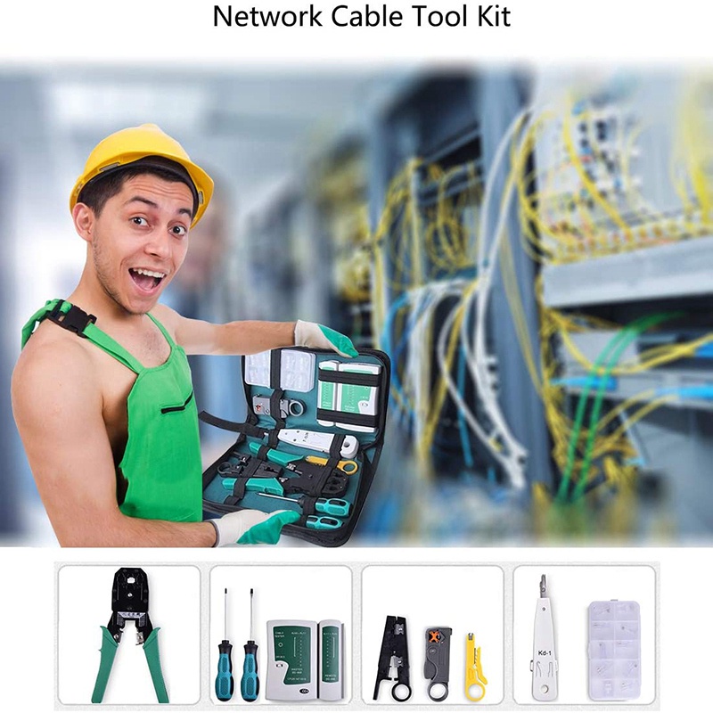 Bộ Dụng Cụ Sửa Chữa Dây Cáp Mạng Rj45 Rj11 Cat6