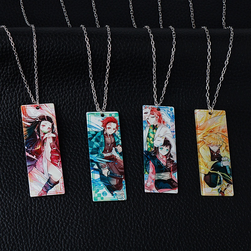Vòng cổ mặt hình nhân vật Tanjiro phong cách anime Nhật Bản