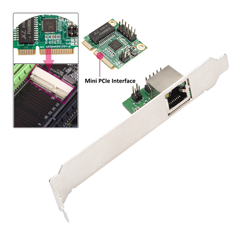Thẻ Mạng Gigabit 2.5G 1 Cổng 2500Mbps Mini PCIe 2.5Gb RJ45 LAN