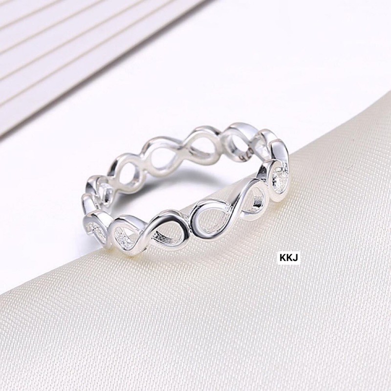 Nhẫn vô cực Bạc ta - Nhẫn nữ vô cực bạc ta - đẹp , hot , giá rẻ - Vàng Bạc Khải Khải