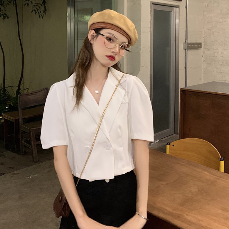 [Kèm Video SP] Áo Khoác Blazer Nữ Cổ Vest Cao Cấp Tay Lỡ Dáng Croptop Phong Cách Thời Trang Sugal AO KHOAC SG 001V4 | BigBuy360 - bigbuy360.vn