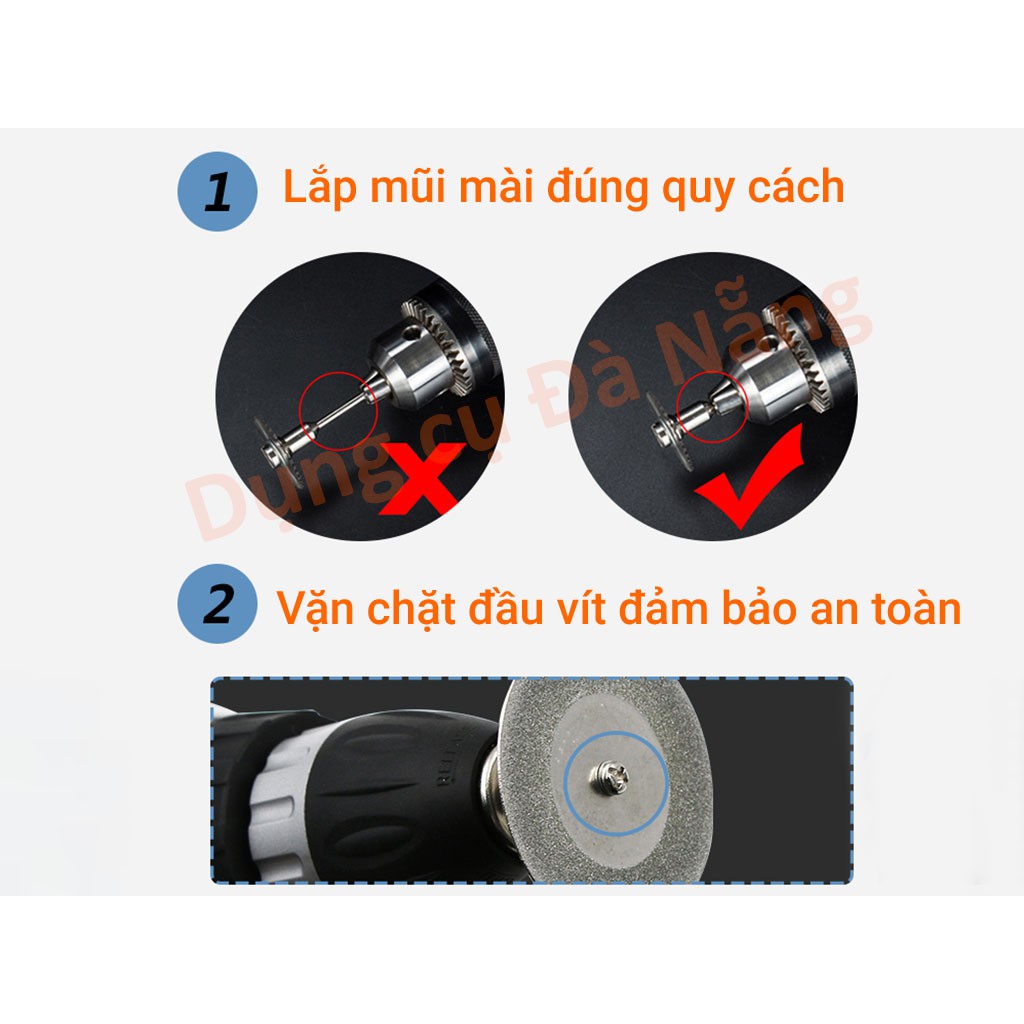 Bộ 10 lưỡi mài kim cương