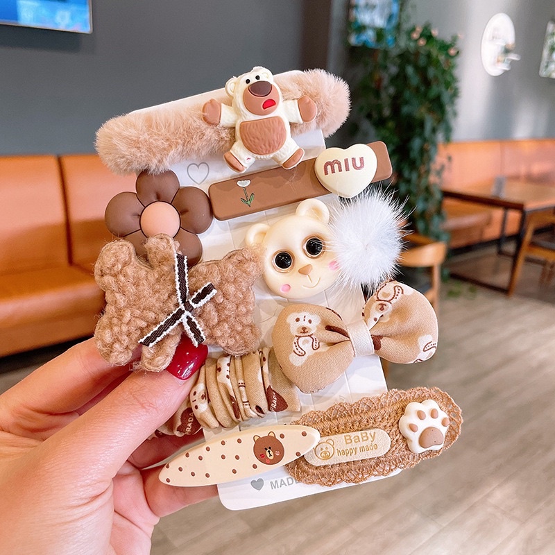 [Mã FAMARAL1 giảm 10K đơn 50K]Set kẹp tóc cho bé vỉ kẹp xinh xắn cho bé gái baby cute
