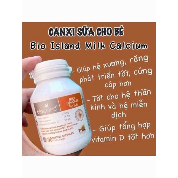 [7m+] CANXI SỮA BIOISLAND MILK CALCIUM ÚC CHO BÉ