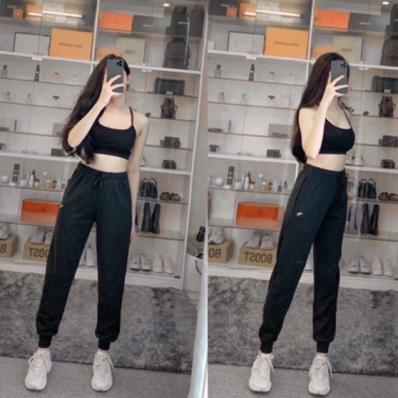 QUẦN JOGGER NỮ BO ỐNG CHẤT NỈ DA CÁ MỀM MỊN